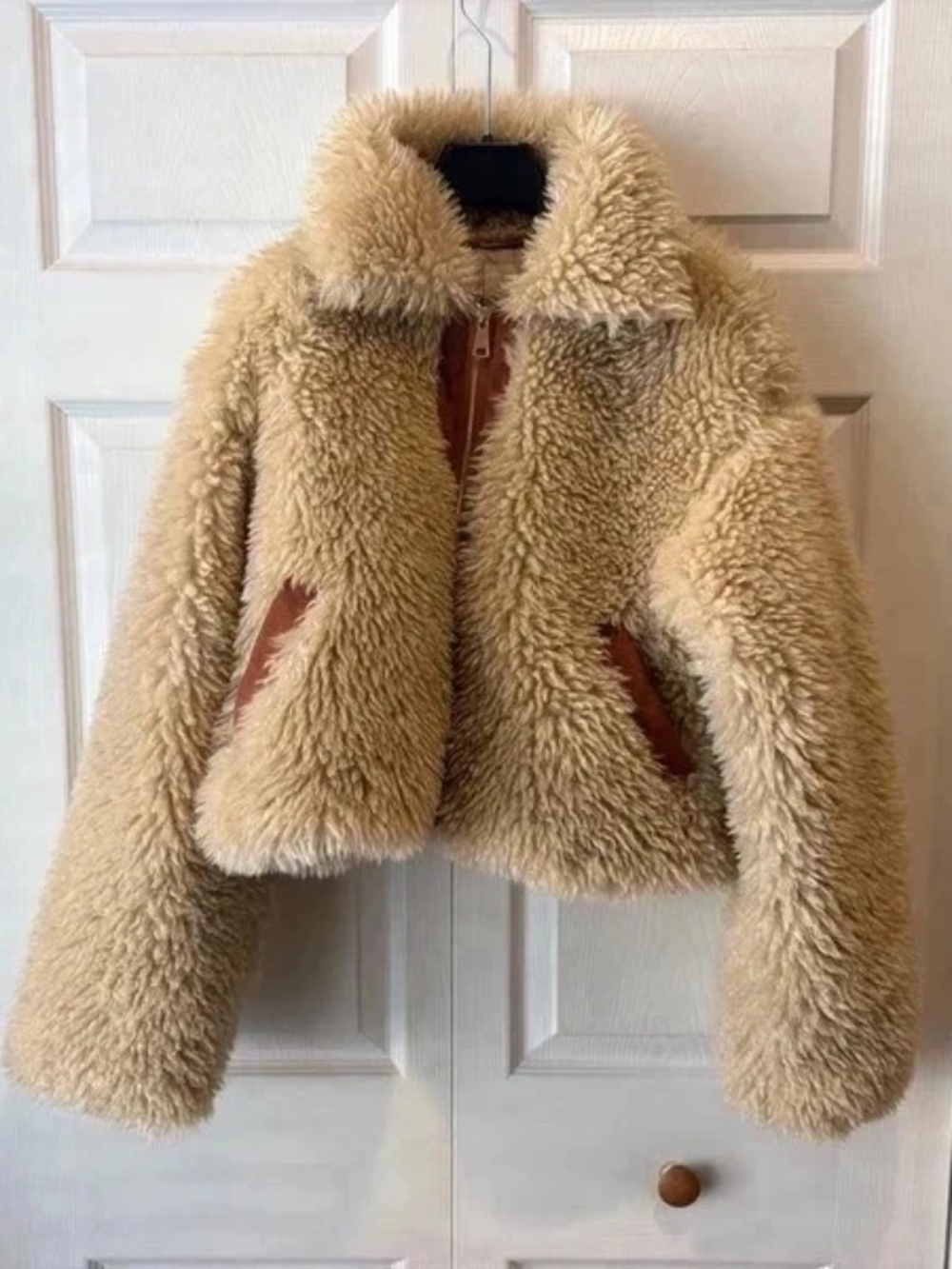 Cropped Faux Fur Jacket